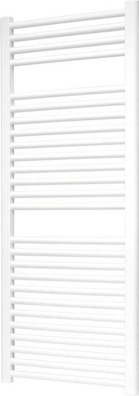 Vipera Kanza Rx enkele handdoekradiator 50 x 120 cm elektrische verwarming hoogglans wit zijaansluiting 521W weerstand inbegrepen