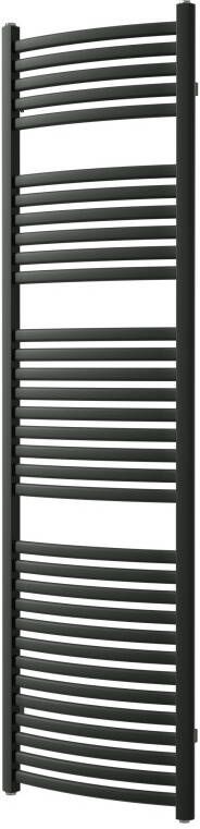 Vipera Kanza Rx enkele handdoekradiator 50 x 180 cm elektrische verwarming mat zwart zijaansluiting 781W weerstand inbegrepen