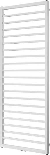 Vipera Listona enkele handdoekradiator 180 x 60 cm zowel elektrisch als cv mogelijk hoogglans wit zij- en middenaansluiting 767W