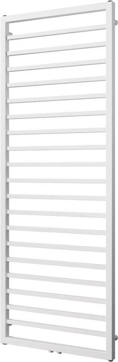 Vipera Listona enkele handdoekradiator 180 x 60 cm zowel elektrisch als cv mogelijk mat wit zij- en middenaansluiting 767W