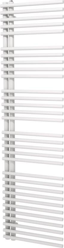 Vipera Nevada enkele handdoekradiator 50 x 180 cm elektrische verwarming hoogglans wit zijaansluiting 847W weerstand inbegrepen