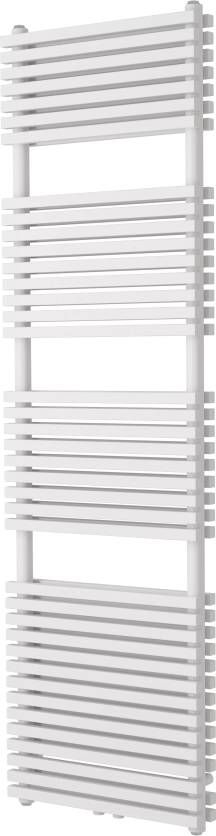 Vipera Vesuvio dubbele handdoekradiator 50 x 180 cm elektrische verwarming hoogglans wit zij- en middenaansluiting 2.125W weerstand inbegrepen
