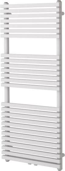 Vipera Vesuvio enkele handdoekradiator 50 x 120 cm centrale verwarming hoogglans wit zij- en middenaansluiting 808W