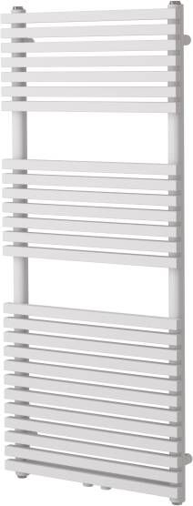 Vipera Vesuvio enkele handdoekradiator 50 x 120 cm elektrische verwarming mat wit zij- en middenaansluiting 808W weerstand inbegrepen