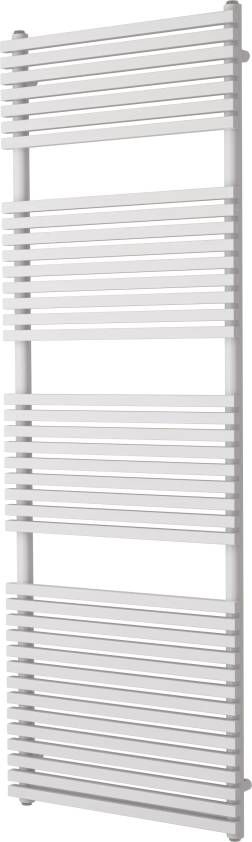 Vipera Vesuvio enkele handdoekradiator 60 x 180 cm elektrische verwarming hoogglans wit zij- en middenaansluiting 1.385W weerstand inbegrepen