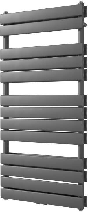 Vipera Vulcan dubbele handdoekradiator 60 x 123 cm elektrische verwarming antraciet grijs zij- en middenaansluiting 1.256W weerstand inbegrepen