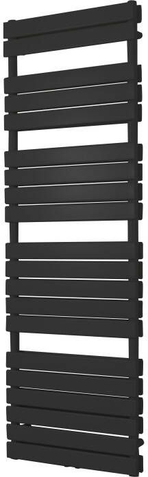 Vipera Vulcan dubbele handdoekradiator 60 x 183 5 cm elektrische verwarming mat zwart zij- en middenaansluiting 1.975W weerstand inbegrepen