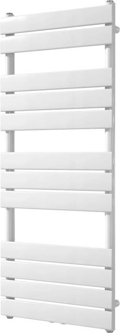 Vipera Vulcan enkele handdoekradiator 50 x 120 cm elektrische verwarming hoogglans wit zij- en middenaansluiting 673W weerstand inbegrepen