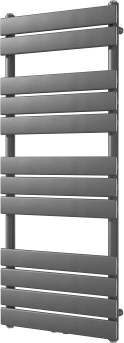 Vipera Vulcan enkele handdoekradiator 50 x 120 cm elektrische verwarming antraciet grijs zij- en middenaansluiting 673W weerstand inbegrepen