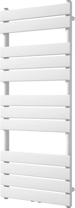 Vipera Vulcan enkele handdoekradiator 50 x 120 cm elektrische verwarming mat wit zij- en middenaansluiting 673W weerstand inbegrepen