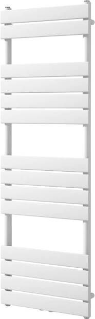 Vipera Vulcan enkele handdoekradiator 50 x 150 cm elektrische verwarming mat wit zij- en middenaansluiting 740W weerstand inbegrepen