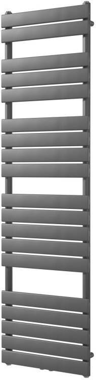 Vipera Vulcan enkele handdoekradiator 50 x 180 cm elektrische verwarming antraciet grijs zij- en middenaansluiting 1 049W weerstand inbegrepen