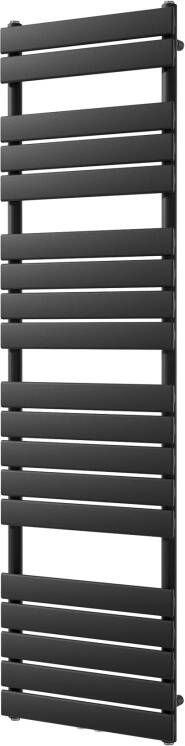 Vipera Vulcan enkele handdoekradiator 50 x 180 cm elektrische verwarming mat zwart zij- en middenaansluiting 1.049W weerstand inbegrepen