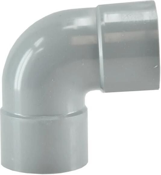 1216 Afvoerbocht dubbele mof 75 mm 90 graden PVC