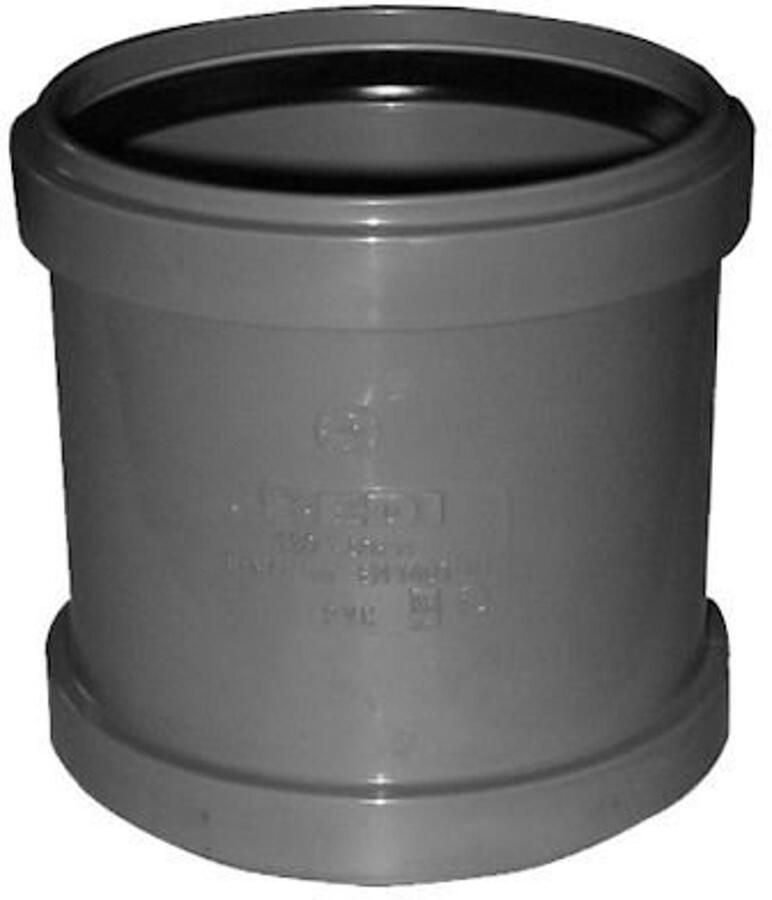 Sub PVC overschuifmof 2x manchet 3 2 cm grijs - Foto 1