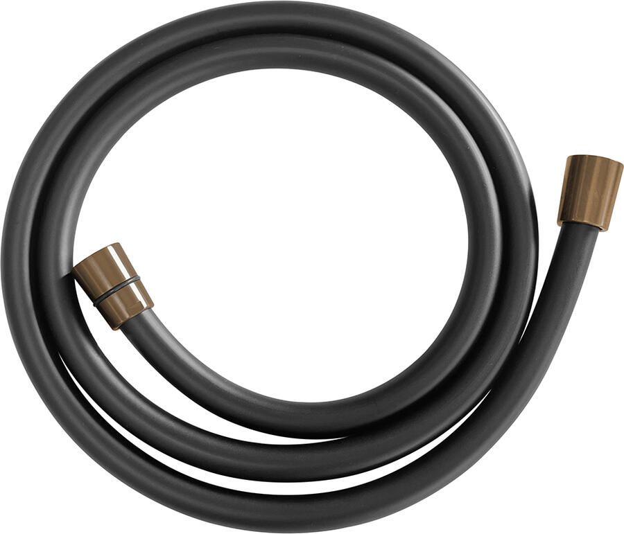Wiesbaden Doucheslang Dani Kunststof 150 cm Mat Zwart En Geborsteld Brons Koper