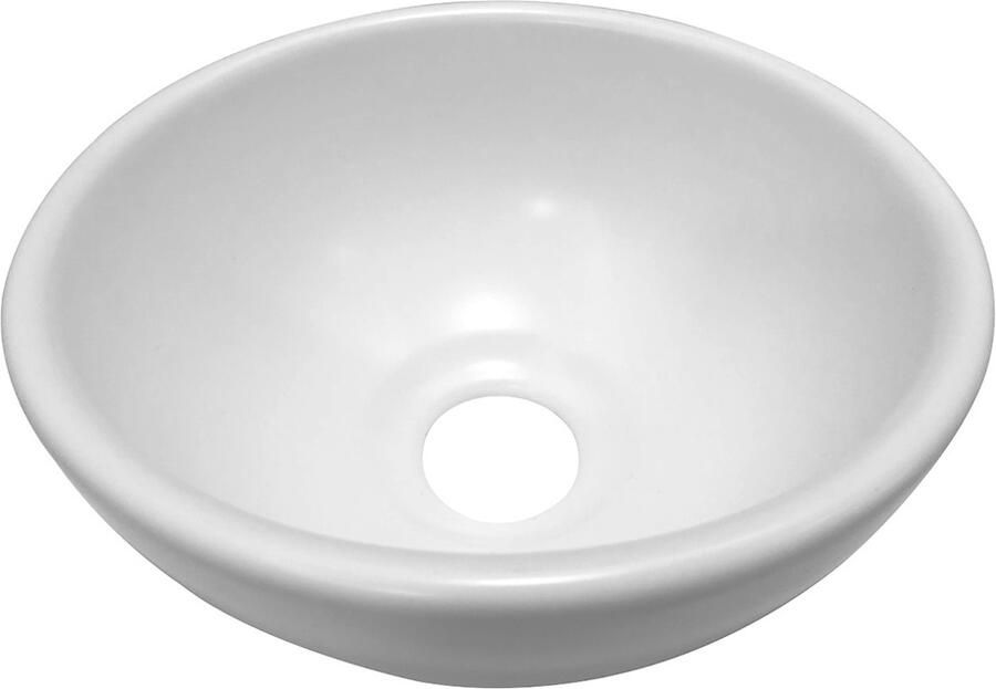 1219 Wiesbaden Consilio waskom rond 20 x 9 cm keramiek glans wit
