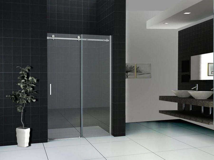 Wiesbaden Douchedeur Eco Nisdeur Schuifdeur 140x200cm Antikalk Helder Glas Chroom Profiel 8mm Veiligheidsglas Easy Clean - Foto 7