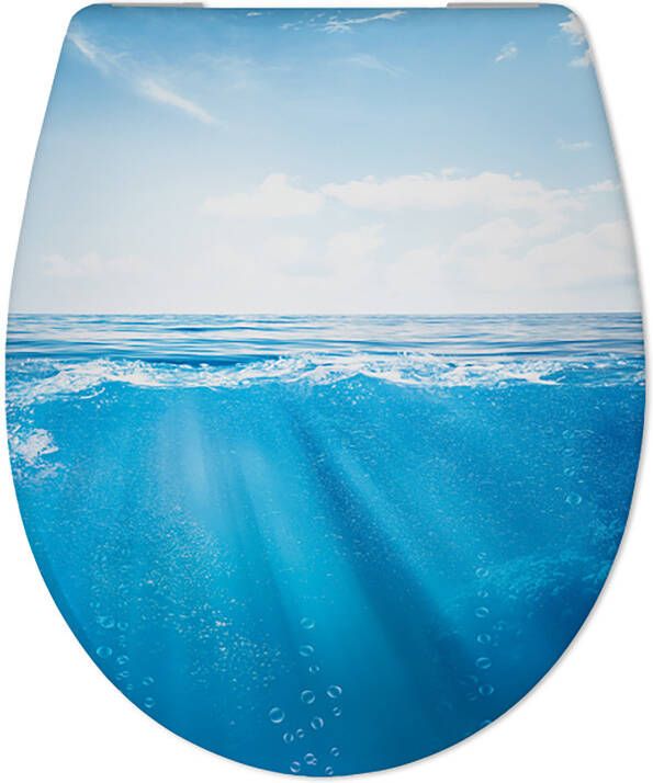 Douche Concurrent Toiletbril Cedo Deep sea Print Duroplast Softclose en Quickrelease Toiletzitting