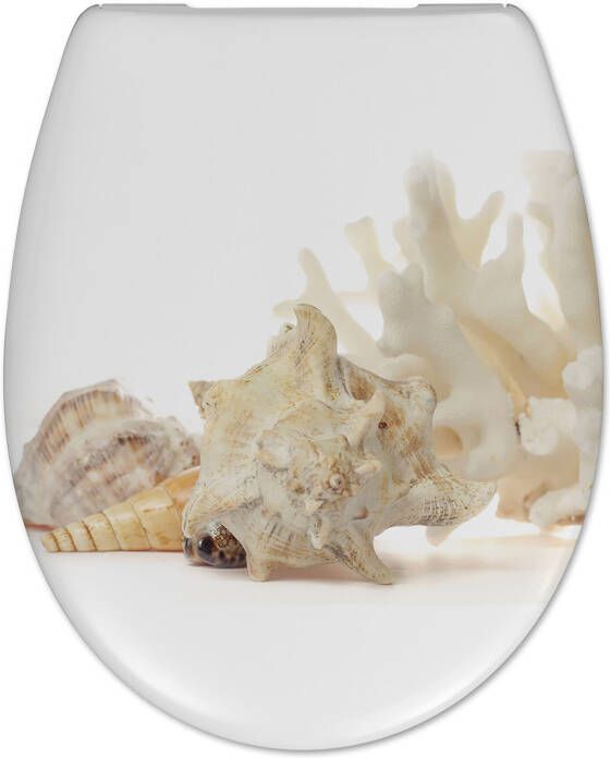 Douche Concurrent Toiletbril Cedo Shell Print Duroplast Softclose en Quickrelease Toiletzitting