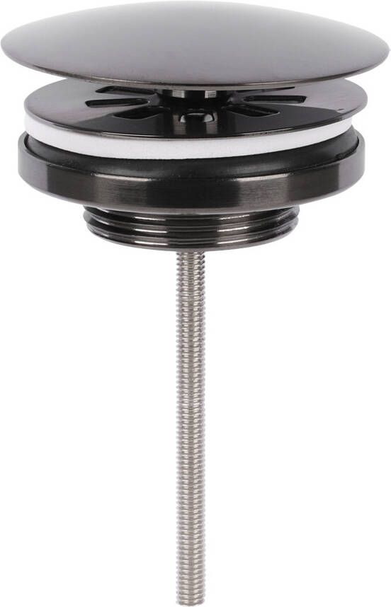 Differnz Wastafel Afvoerplug Always Open 7 cm Gunmetal - Foto 2