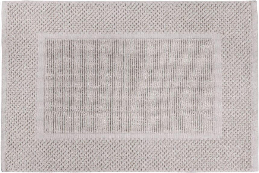 1105 Differnz Basics badmat geschikt voor vloerverwarming 100% katoen 50 x 80 cm steengrijs