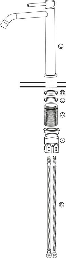 Differnz Mix & Match hoge wastafelkraan met gebogen uitloop van 17 4 cm gun metal - Foto 7