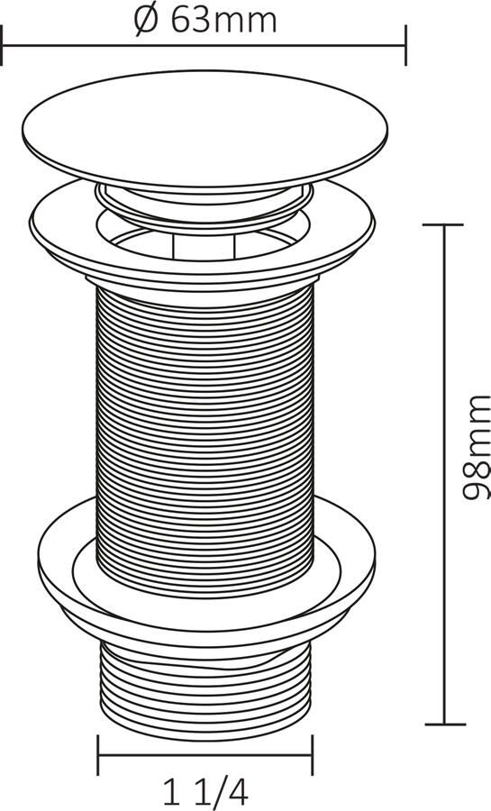 Differnz Mix & Match Afvoerplug Pop-up design large chroom 30.415.84 - Foto 3