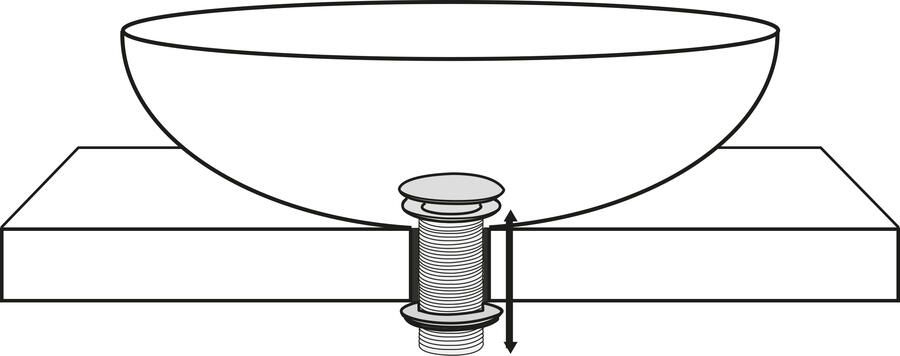 Differnz Mix & Match Afvoerplug Pop-up design large chroom 30.415.84 - Foto 2