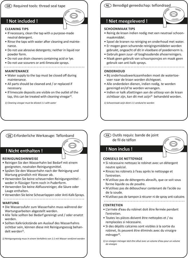 Differnz Koudwater Muurkraan 11Cm Mat Goud 30.416.04 - Foto 2