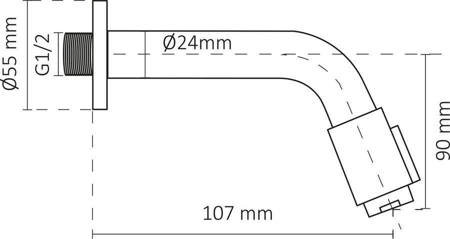 Differnz Koudwater Muurkraan 11Cm Mat Zwart 30.416.02 - Foto 3