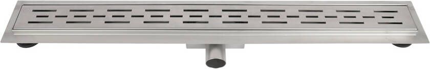 Differnz Douchegoot met flens RVS 304 7 x 7 x 90 cm mat chroom