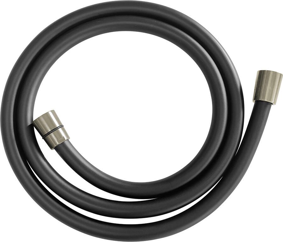 Wiesbaden Doucheslang Dani Kunststof 150 cm Mat Zwart en RVS