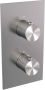 Brauer Brushed Carving Regendoucheset inbouw hoofddouche 20cm plafondarm 20cm 2 functies glijstang inclusief inbouwdeel handdouche Rond 3 standen PVD geborsteld RVS 5-NG-143 - Thumbnail 11