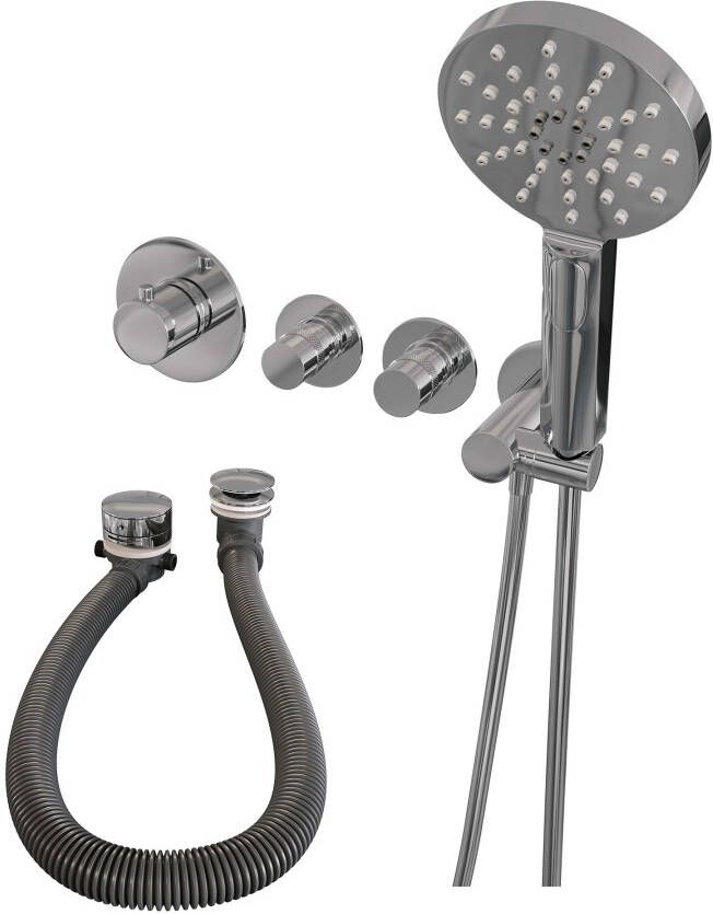 Brauer Chrome Edition thermostatische inbouw badkraan set