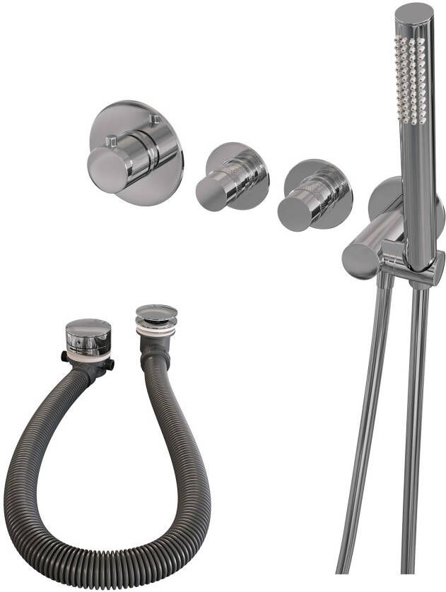 Brauer Chrome Edition thermostatische inbouw badkraan set