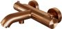 BRAUER Copper Carving Badkraan Opbouw glijstang 2 functies 2 carving knoppen handdouche rond 3 standen PVD geborsteld koper 5-GK-085-2 - Thumbnail 5