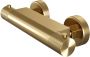 Brauer Gold Carving Douchekraan opbouw glijstang 1 functie 2 carving knoppen handdouche staaf 1 stand PVD geborsteld goud 5-GG-086-1 - Thumbnail 4