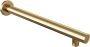 Brauer Gold Carving inbouwset met 3-weg thermostaat hoofddouche 20cm rechte wandarm 40cm staafhanddouche glijstang met aansluitbocht geborsteld goud PVD - Thumbnail 6