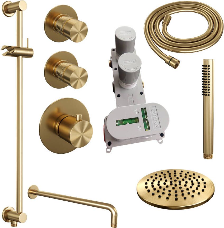 Brauer Gold Edition thermostatische inbouw regendouche set