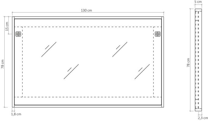 Differnz badmeubelset FSC 140 cm forest