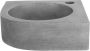 Differnz Cleo fonteinset 31.5x31.5x10cm Kwartrond 1 kraangat Gebogen matte goude kraan Beton Grijs 38.401.30 - Thumbnail 6