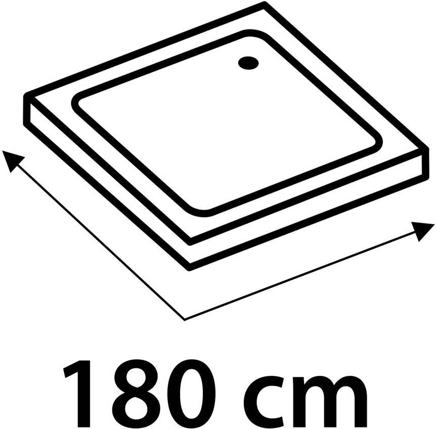 Differnz Cubi douchegordijn waterdicht 100% PEVA zwart 180 x 200 cm