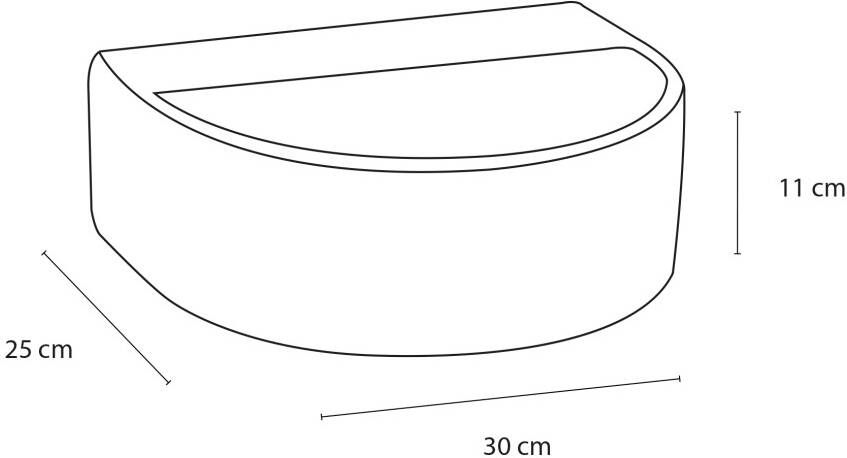 Differnz Demi fontein beton donkergrijs 30 x 25 x 11 cm