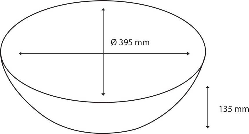 Differnz Duo waskom keramiek Ø 39.5 x 13.5 cm zwart wit