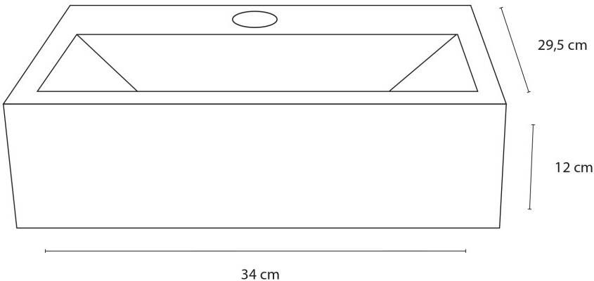 Differnz Eos fontein keramiek 34 x 29.5 x 12 cm wit