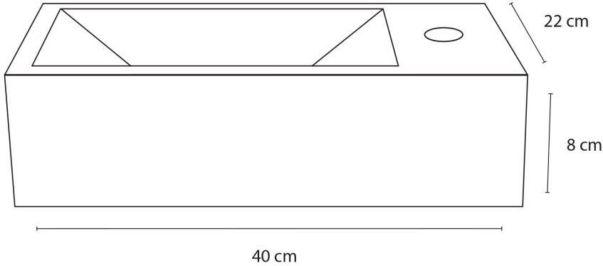 Differnz Force fontein beton donkergrijs 40 x 22 x 8 cm