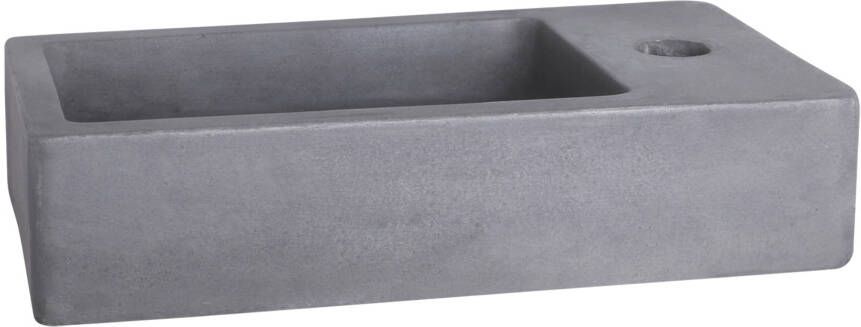 Differnz Force fonteinset beton donkergrijs kraan kruis chroom 40 x 22 x 9 cm met handdoekrek