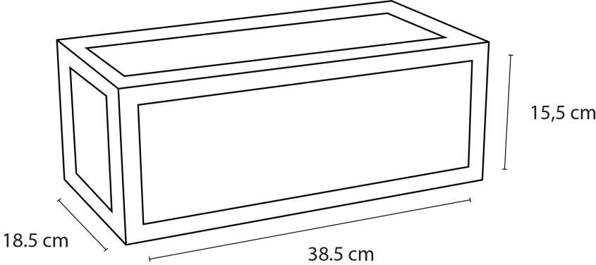 Differnz handdoekhouder voor fontein 38.5 x 18.5 cm powder coated steel mat zwart