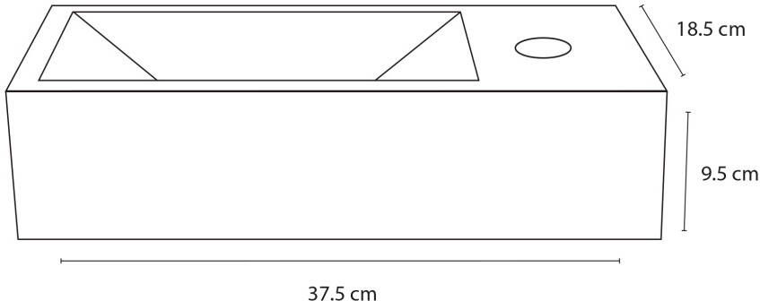 Differnz Helios fontein marmer 37.5 x 18.5 x 9.5 cm